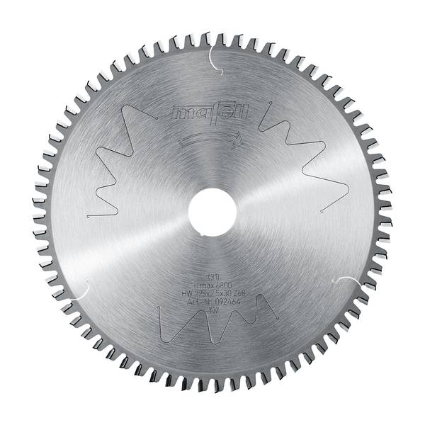Mafell Sägeblatt-HM, 225 x 1,8/2,5 x 30 mm, Z 68, FZ/TR<br>