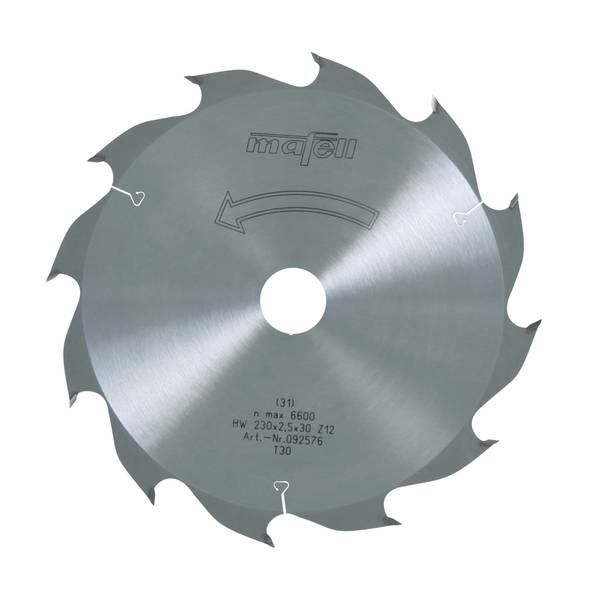 Mafell Sägeblatt-HM, 230 x 1,8/2,5 x 30 mm, Z 12, WZ<br>