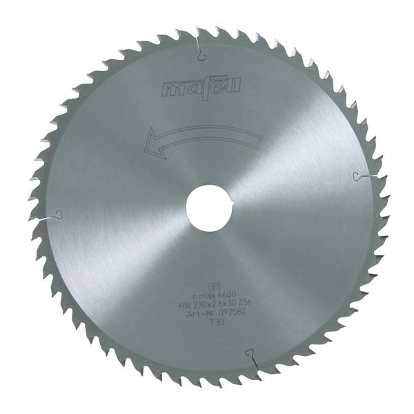 Mafell Sägeblatt-HM, 230 x 2,6 x 30 mm, Z 56, WZ<br>