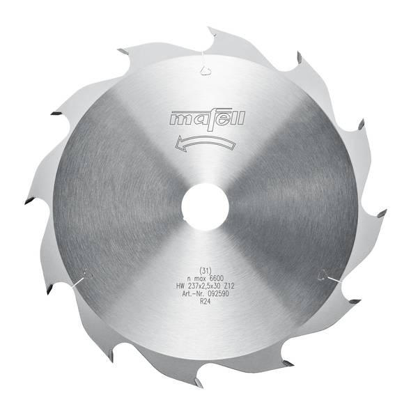 Mafell Sägeblatt-HM, 237 x 1,8/2,5 x 30 mm, Z 12, WZ<br>