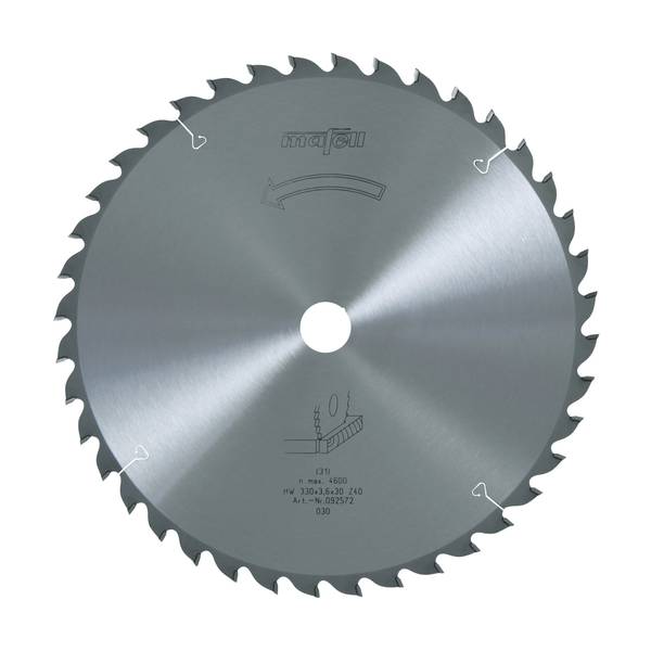 Mafell Sägeblatt-HM, 330 x 2,2/3,6 x 30 mm, Z 40, WZ<br>