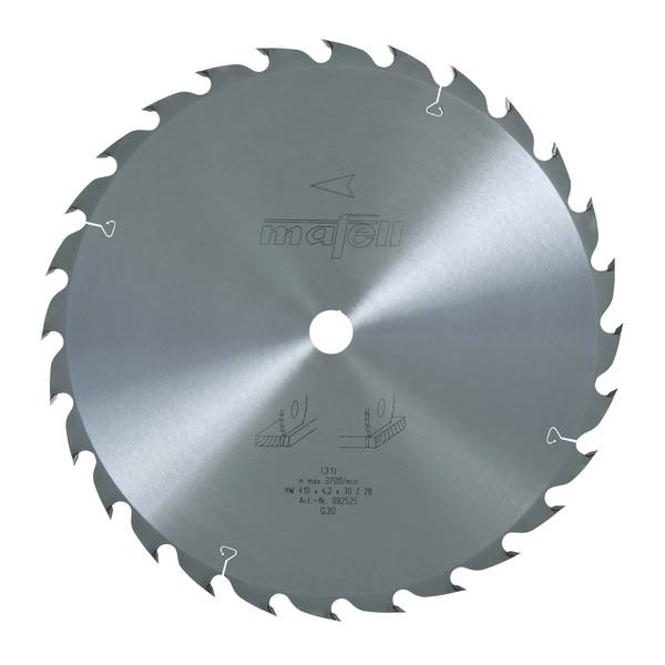 Mafell Sägeblatt-HM, 410 x 2,5/4,2 x 30 mm, Z 28, WZ<br>