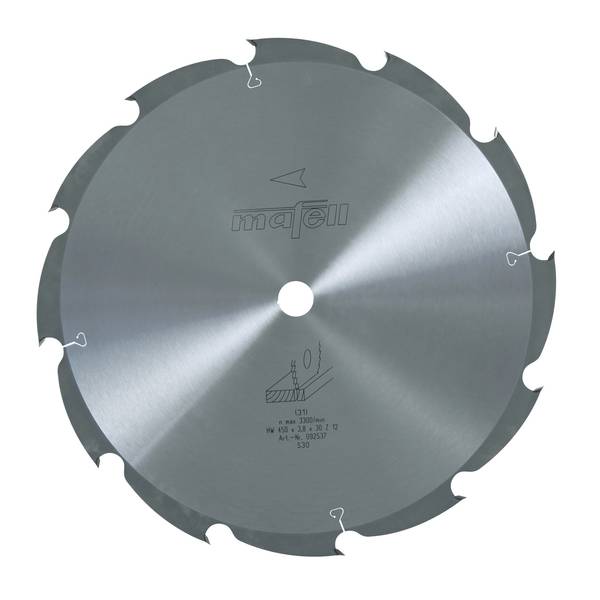 Mafell Sägeblatt-HM, 450 x 2,5/3,8 x 30 mm, Z 12, WZ<br>