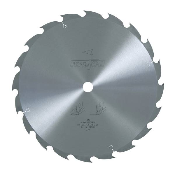 Mafell Sägeblatt-HM, 450 x 2,5/4,2 x 30 mm, Z 20, WZ<br>