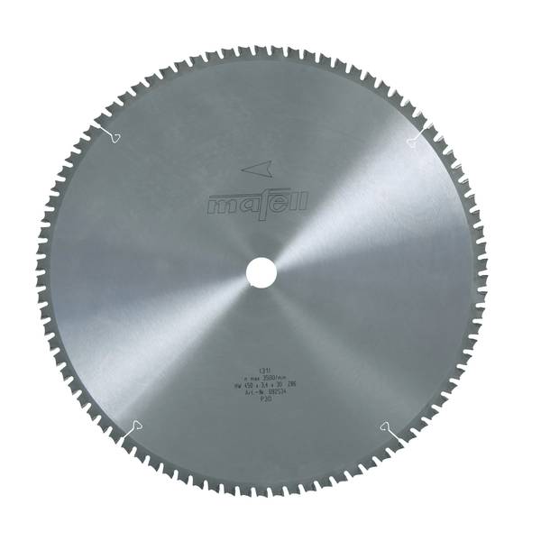 Mafell Sägeblatt-HM Sandwich, 450 x 3,0/3,4 x 30 mm, Z 86, FZFA/FZFA, für Sandwichplatten mit Metalleinlage oder Metalldeckschic<br>