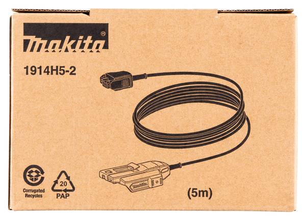 Makita 1914H5-2 Akku-Adapter mit Kabel 5 m<br>