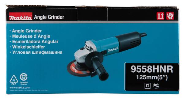 Makita 9558HNRGK4 SET Winkelschleifer Ø 125 mm mit Scheiben<br>