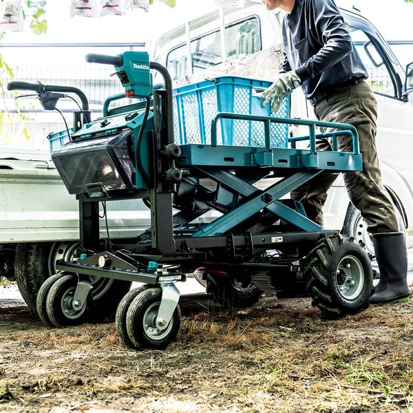 Makita DCU601Z Akku-Schubkarre mit Elektro-Hubtisch<br>