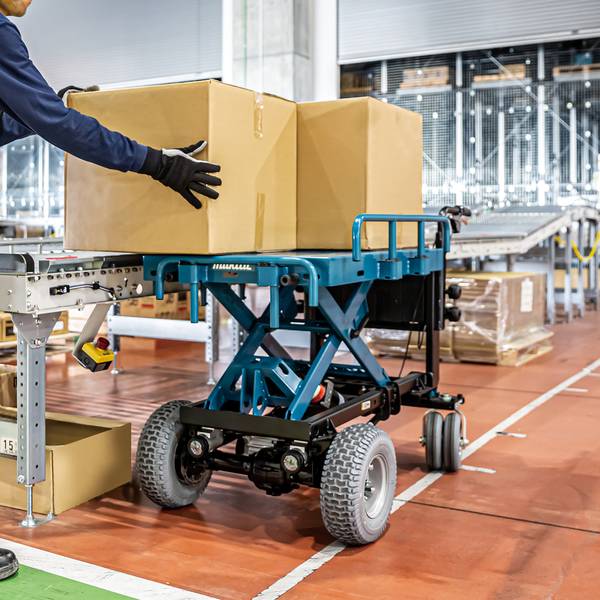 Makita DCU601Z Akku-Schubkarre mit Elektro-Hubtisch<br>