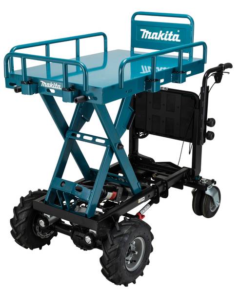Makita DCU601Z Akku-Schubkarre mit Elektro-Hubtisch<br>