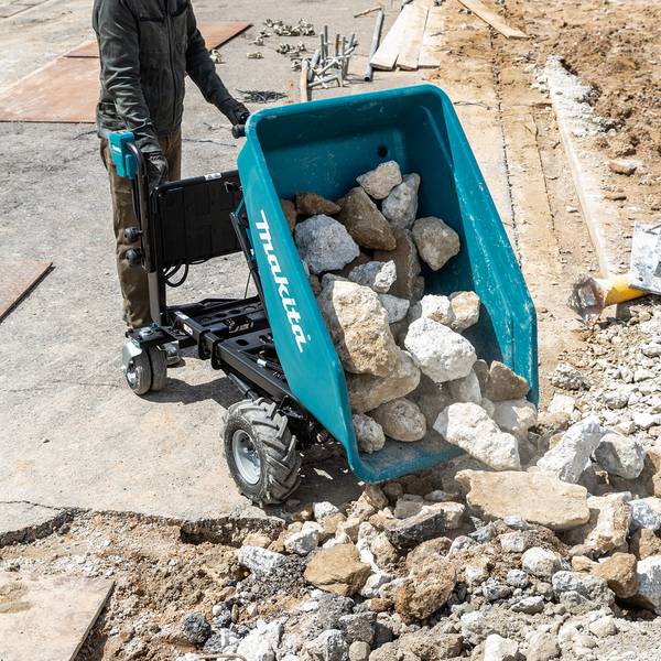 Makita DCU602Z Akku-Schubkarre mit Elektro-Kippmulde<br>