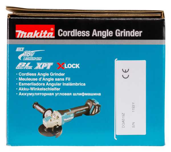 Makita DGA519Z Akku-Winkelschleifer 18V<br>