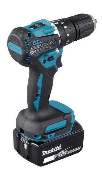 Makita DHP487RTJ Akku-Schlagbohrschrauber 18V<br>