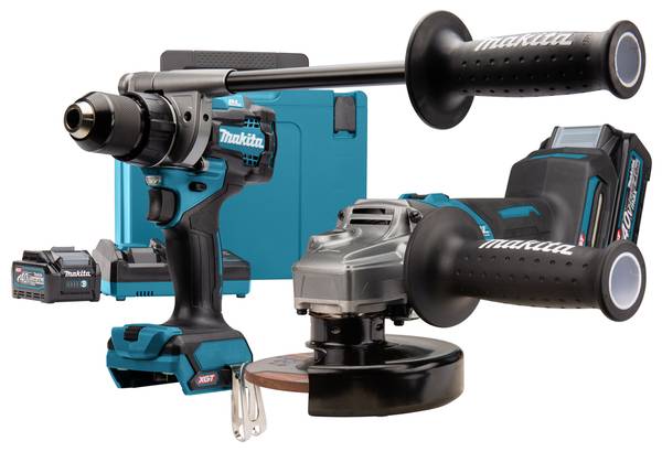 Makita DK0124G201 SET Akku-Bohrschrauber und Akku-Winkelschleifer<br>