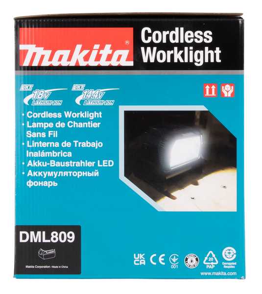 Makita DML809 LED-Akku-Baustellenlampe 18V<br>