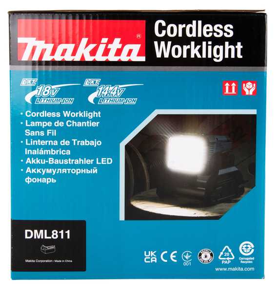 Makita DML811 LED-Akku-Baustellenlampe 18V<br>