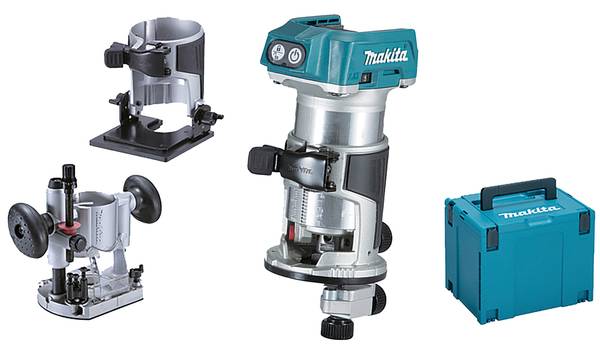 Makita DRT50ZJX11 SET 18V Einhandfräse und Kantenfräse<br>