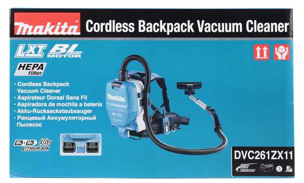 Makita DVC261ZX11 Akku-Rucksackstaubsauger 18V<br>