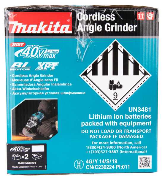 Makita GA005GM201 Akku-Winkelschleifer 40V<br>