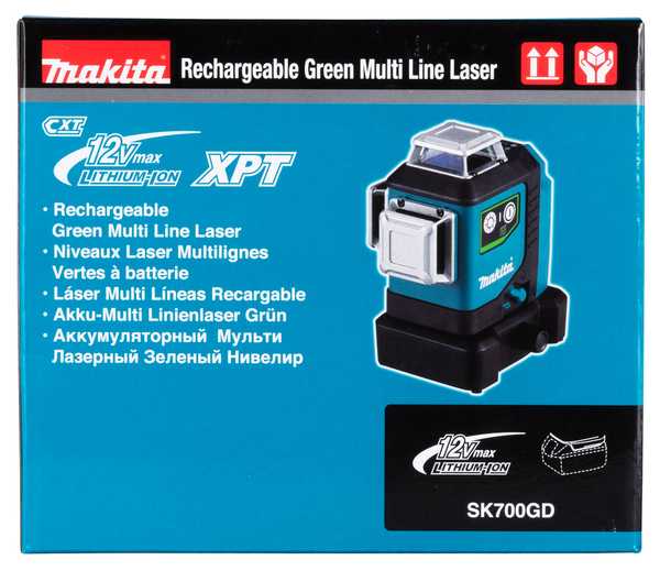 Makita SK700GD Akku-Kreuz Linienlaser grün 360°<br>