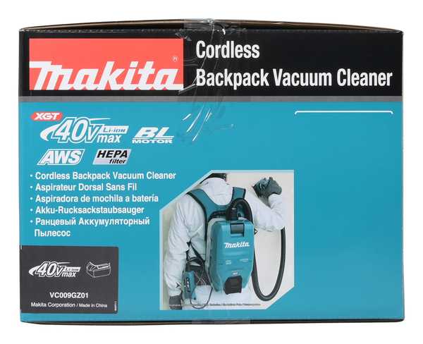 Makita VC009GZ01 Akku-Rucksackstaubsauger 40V<br>