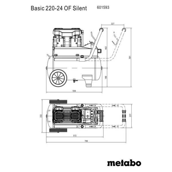 Metabo Basic 220-24 OF Silent Kompressor<br>
