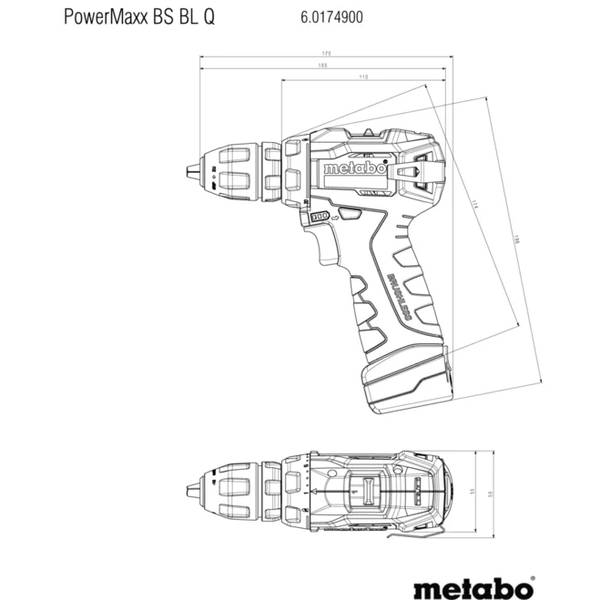 Metabo PowerMaxx BS BL Q Akku-Bohrschrauber<br>