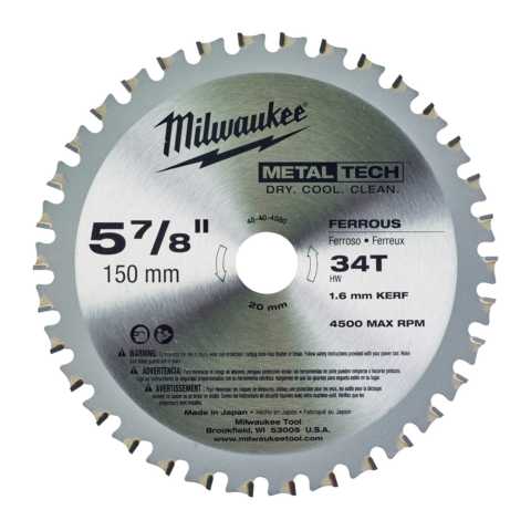 Milwaukee 150/20mm Z34 Kreissägeblatt <br>