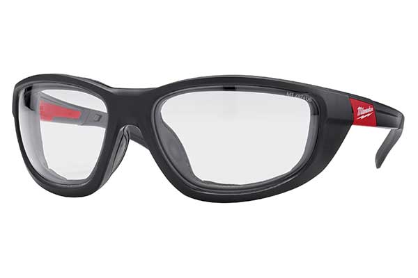 Premium Schutzbrille klar, mit abnehmbarer Schaumstoffauflage<br>