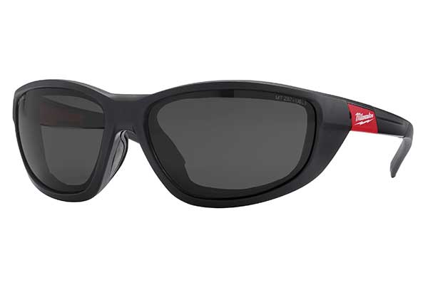 Premium Schutzbrille getönt, mit abnehmbarer Schaumstoffauflage<br>