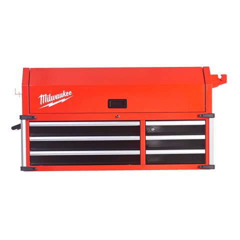 Milwaukee 46" / 117 cm TOOLGUARD Werkstattwagen-Aufsatz mit 6 Schubladen<br>