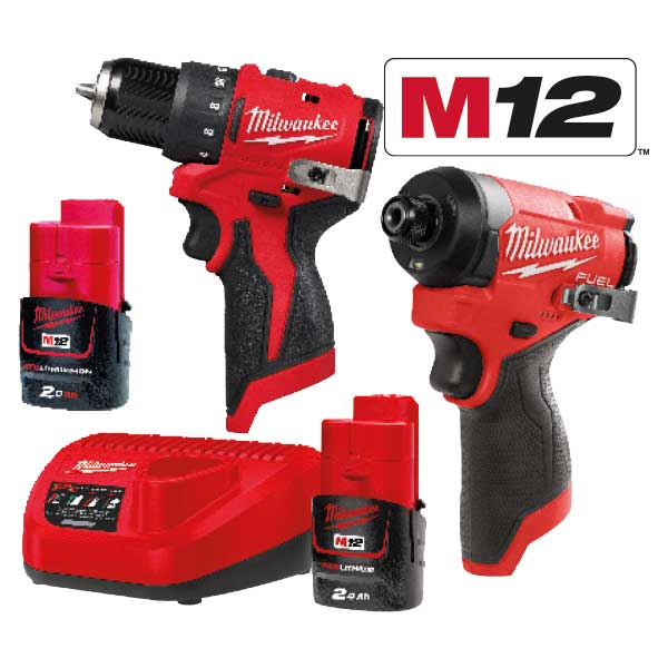 Milwaukee Akku-Komboset M12FID2 und M12BLDDRC<br>