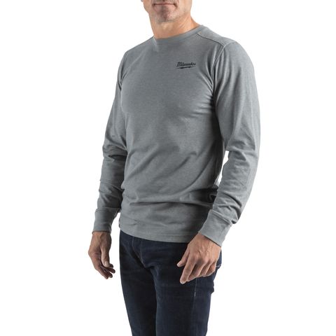 Milwaukee HTLSGR Hybrid-Shirt lang, Grösse L, grau<br>