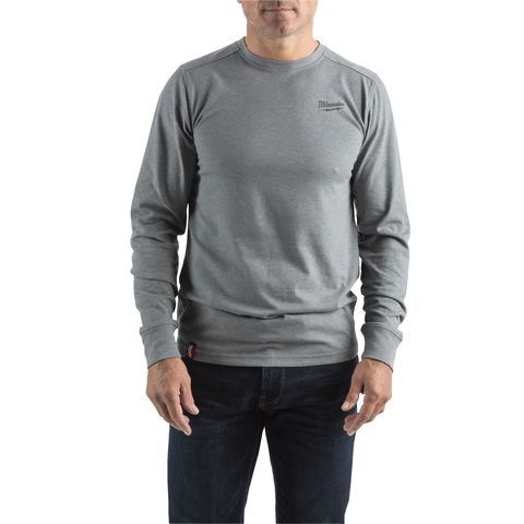 Milwaukee HTLSGR Hybrid-Shirt lang, Grösse L, grau<br>