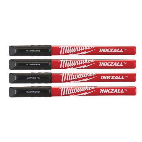 Milwaukee INKZALL Fineliner schwarz 4 Stück<br>