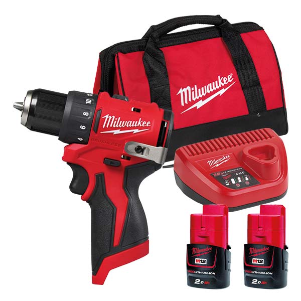 Milwaukee M12 BLDDRC-202B Akku-Bohrschrauber<br>