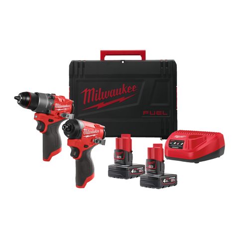 Milwaukee M12FPP2A2-402X Akku-Maschinenset<br>