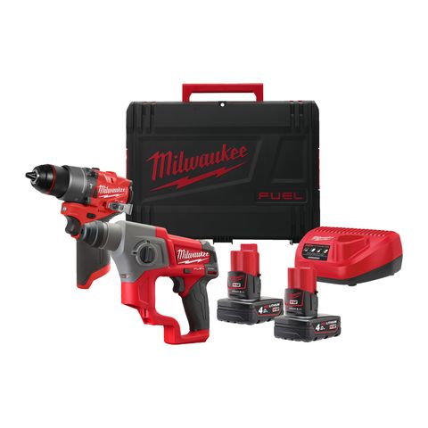 Milwaukee M12FPP2F2-402X Akku-Maschinenset<br>