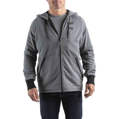 Milwaukee M12HHGREY4-0 Akku-Thermo-Hoodie, grau, Grösse L<br>