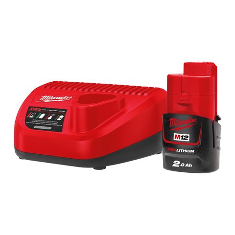 Milwaukee M12NRG-201 Akku-Starterset 2.0 Ah<br>