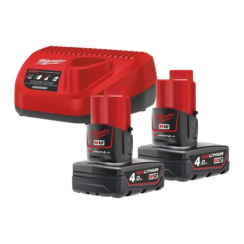 Milwaukee M12NRG-402 Akku-Starterset 4.0 Ah<br>