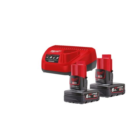 Milwaukee M12NRG-602 Akku-Starterset 6.0 Ah<br>