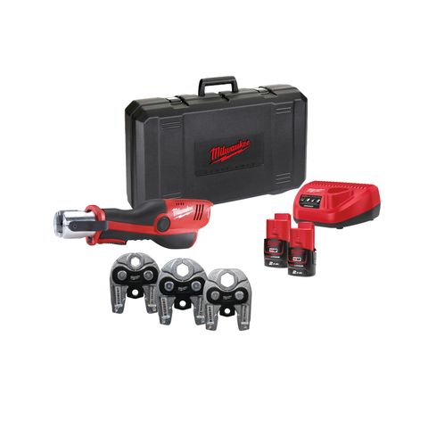 Milwaukee M12ONEHPT-202C Geberit Mapress Set Akku-Presswerkzeug<br>