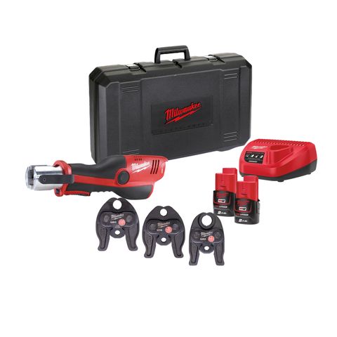 Milwaukee M12ONEHPT-202C U-Set Akku-Presswerkzeug<br>