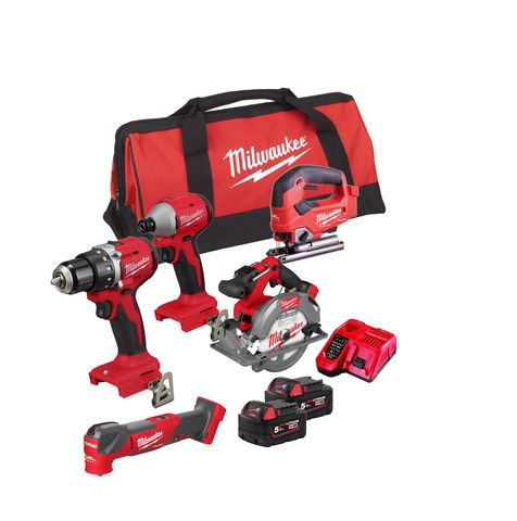 Milwaukee M18BLCPP5A-502B Akku-Maschinenset<br>