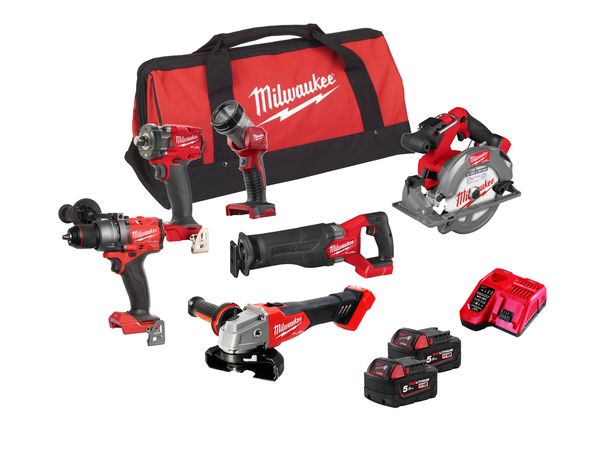 Milwaukee M18FPP6H3-502B Akku-Maschinenset<br>