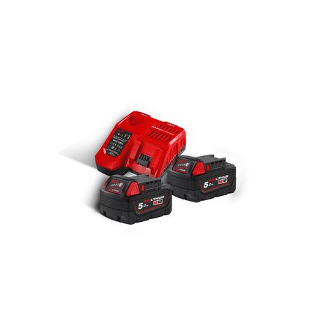 Milwaukee M18NRG-502 Akku-Starterset 5.0 Ah<br>