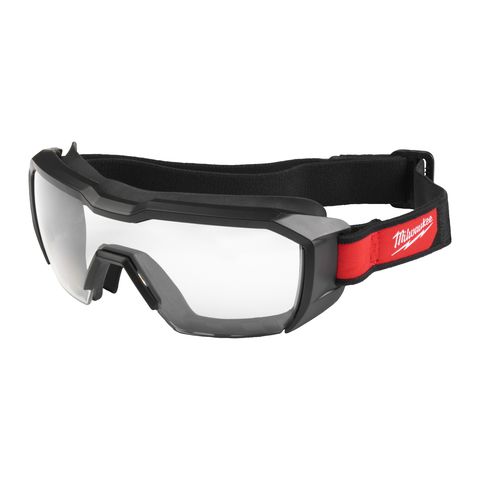 Milwaukee Niedrig-Profil-Vollsichtbrille belüftet, klar<br>