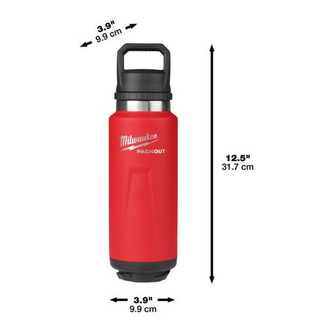 Milwaukee PACKOUT Isolierflasche 1065 ml mit Schraubdeckel, rot<br>