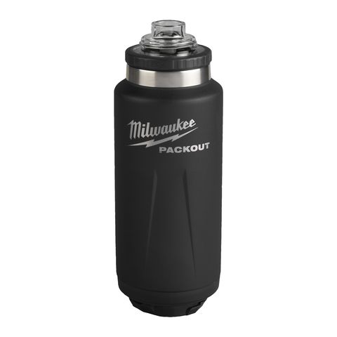 Milwaukee PACKOUT Isolierflasche 1065 ml mit Schraubdeckel, schwarz<br>